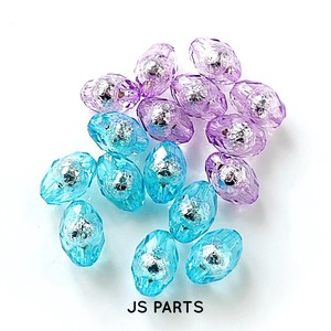 Accessory Beads 6 Acrylic Beads 17 12 mm Purple Blue