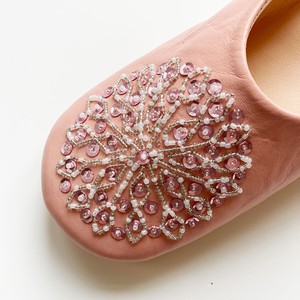 Beads Babouche Shoes Rose Dear Morocco