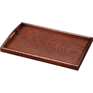 Tray Brown Wooden Lacquerware Natural