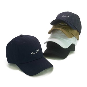 【年間品】SHF−安全ピン刺繍ツイルコットンローキャップ　ヤング帽子