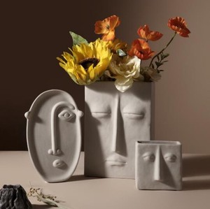 顔の花瓶の装飾0402#STL775