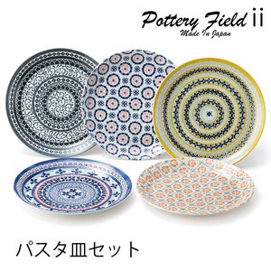 Pottery Field Pasta Plate Set Gift Made in Japan Mino Ware Plates Pottery
