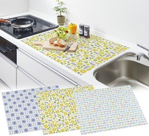 Silicone Kitchen Top Protection Mat Rest Flower Blue Flag