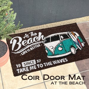 【7月頃再入荷予定】【玄関マット】Coir mat コイヤーマット［AT THE BEACH］＜アメリカン雑貨＞