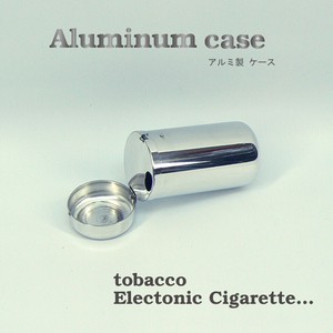 アルミシガレットケース【軽量】電子タバコ用灰皿/ラウンド型/小物入れ/コンパクト/携帯に便利
