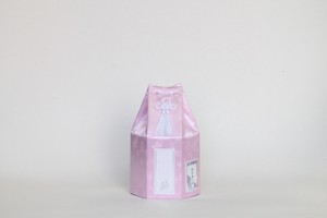 【ペット骨壷・分骨壺】六角袋（サクラ柄）　ピンク　3．5寸