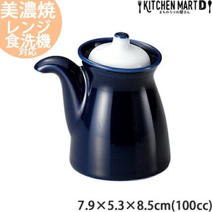 古青藍 藍格子 醤油さし 約100cc 日本製 美濃焼 光洋陶器