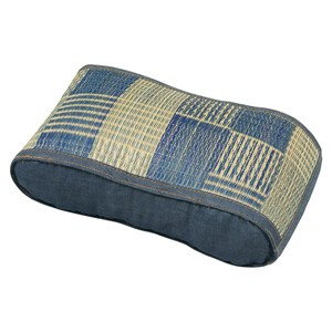 い草 ウェーブ枕 低反発 抗カビ 「デニムパッチ」 ブルー 約35×20×10cm