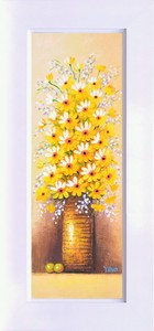 【注意】6月中旬以降に再入荷予定 オイルペイントアート 矢野 恵子　黄色い花　WSM