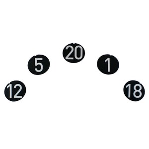 【ダーツライブ3】 点数シール 上側 5枚セット (12・5・20・1・18)