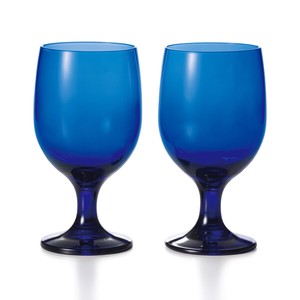 グランブルー ペアグラス ゴブレット/脚付きグラス/ワイングラス 青