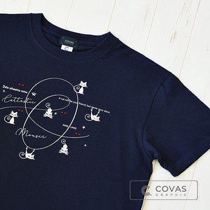 T-shirt Navy T-Shirt Printed Unisex Short-Sleeve