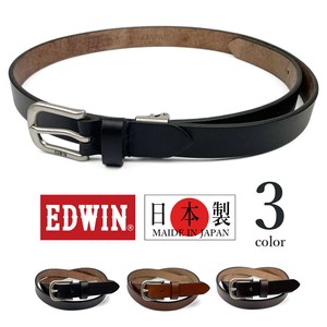 Belt EDWIN Cattle Leather Genuine Leather Simple 3-colors Made in Japan