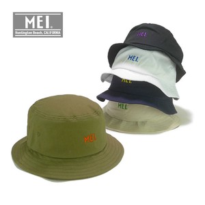 ★年間品　MEI刺繍シンプルツイルバケットハット　ヤング帽子