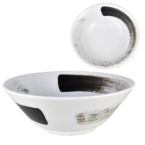 Mino Ware Brush Painting White Donburi Bowl Plates Pottery Made in Japan