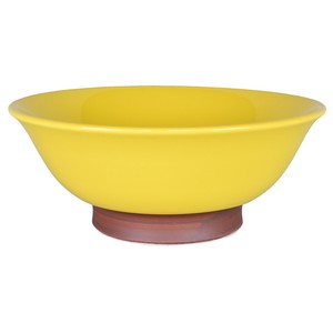 Mino Ware Ramen Donburi Bowl Yellow High Ground Donburi Bowl Plates Pottery Made in Japan