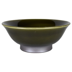 Mino Ware Ramen Donburi Bowl Olive High Ground Donburi Bowl Plates Pottery Made in Japan