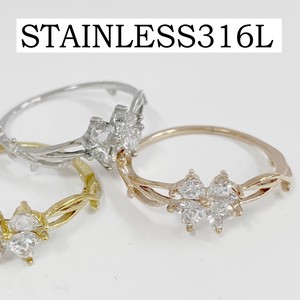 Stainless-Steel-Based Ring Stainless Steel Clover Rings