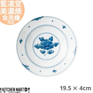 藍凛堂 濃牡丹 RIリム六〇 深皿 19.5×4cm