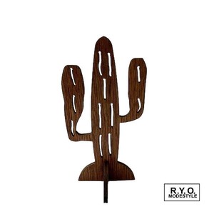 Tools/Furniture Display Accessory Pierced Earring Earring Wooden Cactus Ring 520