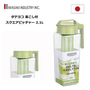 Cold Water Tea Strainer Pitcher 1L Industry Square Green