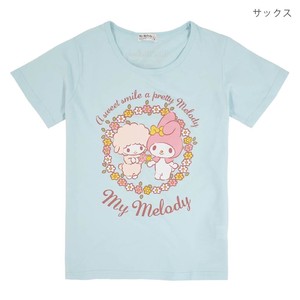 My Melody T-shirt Short Sleeve Character Pink White Sax Ladies Adult