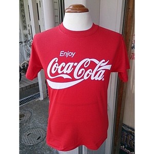 Coca-Cola コカ・コーラ 【 Tシャツ4.8oz/1980年代 英ロゴ 】コカコーラ フルーツオブザルーム  CC-VT5