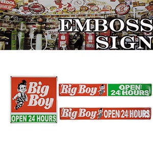 【BIG BOY】【アメリカンファストフード】アメリカン 看板 Emboss Metal Sign