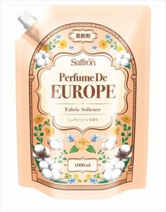 香りサフロン柔軟剤パフュームドヨーロッパ ミュゲコットンの香り　大容量 1000ml