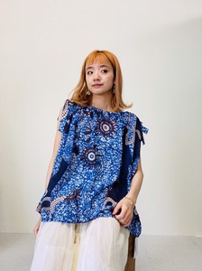Button-Up Shirt/Blouse Patchwork Printed