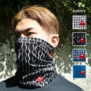 MULTI AL BLACK Neck tube Black Wave