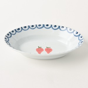 Arita Ware Strawberry Oval bowl Hand-Painted Made in Japan