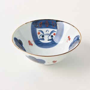 Arita Ware Flower Daruma Rice Bowl Hand-Painted Made in Japan