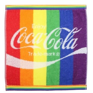 【ハンドタオル】コカコーラ ジャガードウォッシュタオル レインボー