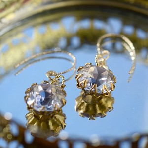 Pierced Earring Gold Post Glass 1-pcs