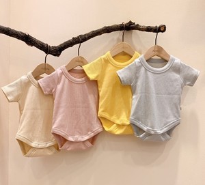韓国風スタイル　綿半袖ロンパース　 ワンピース　新生児ジャンプスーツ