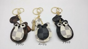 ふわふわ/バッグチャーム/キーホルダー/フクロウモチーフ