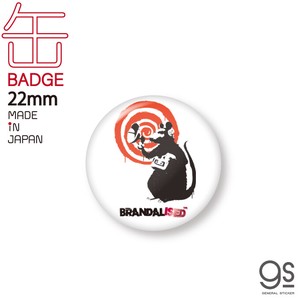 Radar Rat 22mm豆缶バッジ ブランダライズド アート アート缶バッジ アクセサリー 人気 ネズミ BNK042