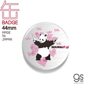 Panda Guns 44mm缶バッジ ブランダライズド アート アクセサリー メタリック 人気 パンダ BNK048