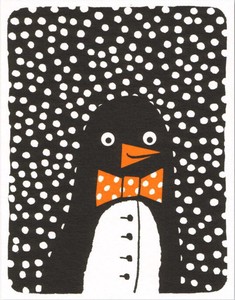 リサ　ジョーンズ　グリーティングカード　おしゃれなペンギン