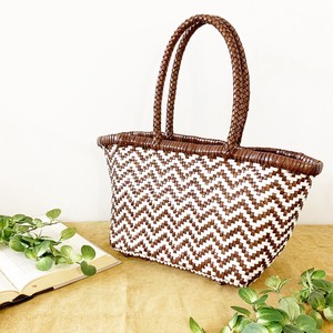Tote Bag Cattle Leather Bicolor Genuine Leather 2-colors