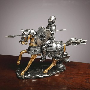 騎士の馬の像の工芸品0506STL270