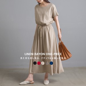 linen rayon One-piece Dress 20