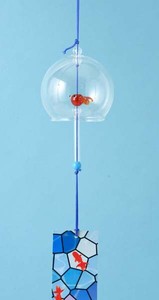 Japanese summer features Ornament Interior Handmade Glass Wind Chime Goldfish