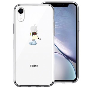 iPhoneXR 側面ソフト 背面ハード ハイブリッド クリア ケース ペンギン Appleは重い？
