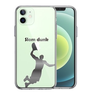 iPhone12mini 側面ソフト 背面ハード ハイブリッド クリア ケース バスケットボール スラムダンク
