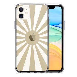 iPhone11 側面ソフト 背面ハード ハイブリッド クリア ケース 旭日旗 太陽 日本