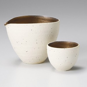Mino Ware Roasting Gold Decoration Japanese Sake Cup Plates Made in Japan