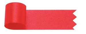 Single Satin Ribbon Red 12mm