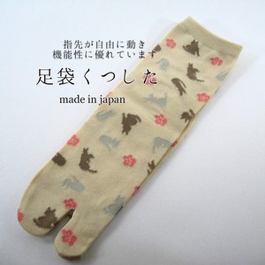 短袜 Design 猫图案 日本制造